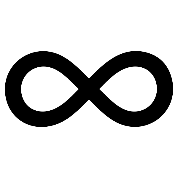 The infinity symbol is a mathematical symbol representing the concept of infinity. This symbol is also called a lemniscate,