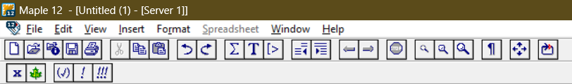 The menu bar, tool bar, and context bar.